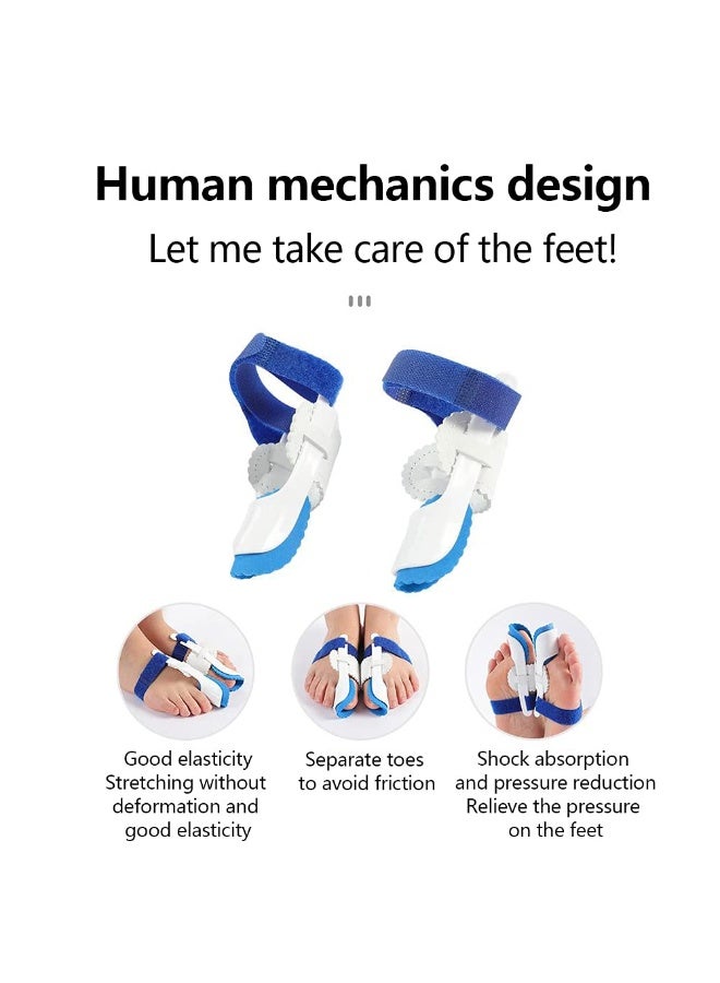 Big Toe Bunion Straightener & Hallux Valgus Corrector – Adjustable Orthopedic Bunion Night Splint & Day Toe Straightener – Hammer Toe Corrector Brace with Toe Separator & Protective Pad – Big Toe Alignment Support for Pain Relief, Pressure Reduction & Foot Care – 1 Pair (2 PCS) Unisex for Men & Women – Comfortable, Breathable, Wearable Inside Shoes for Day & Night Use - Image 4